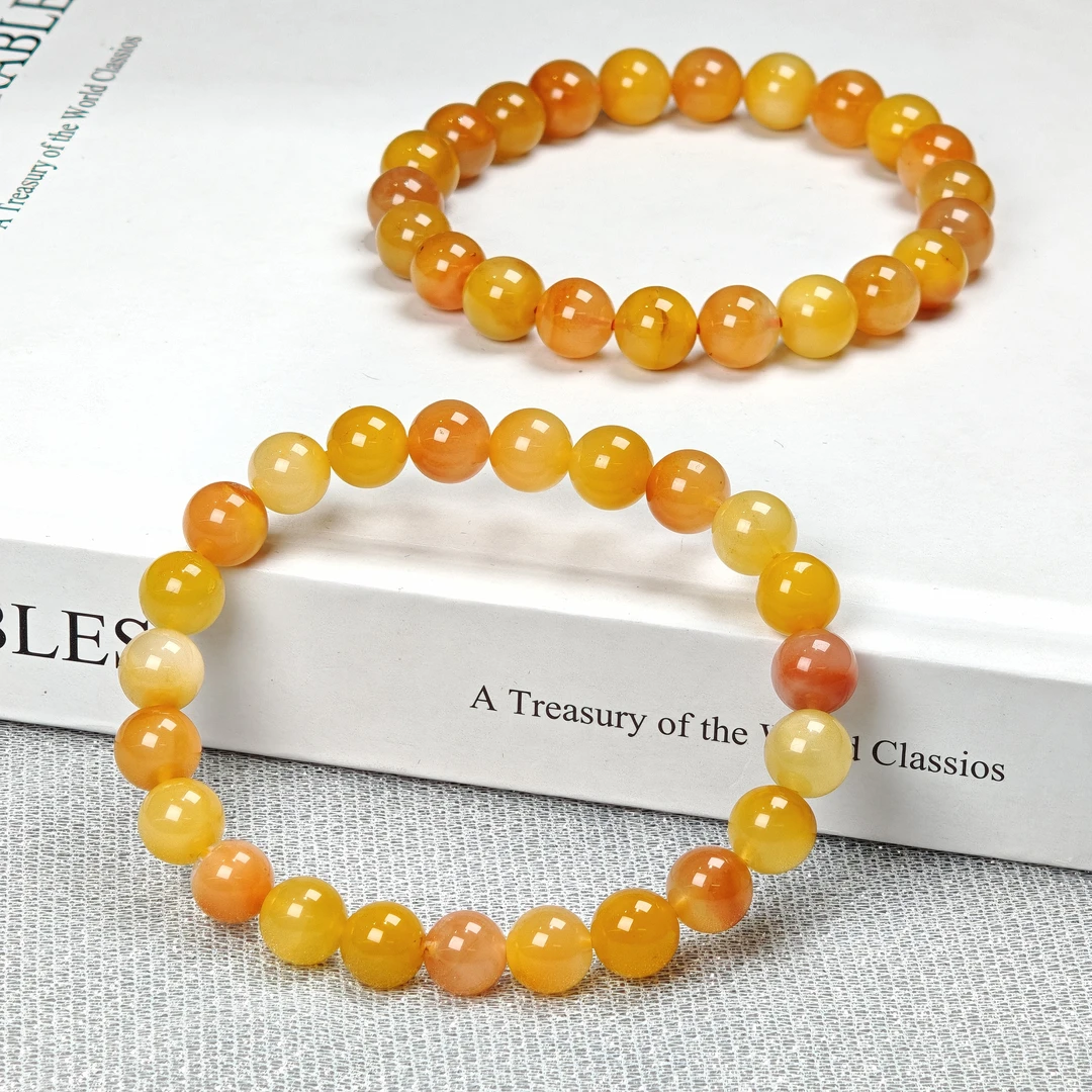 晶匠黄兔毛手串8mm+  多样性发一  简约