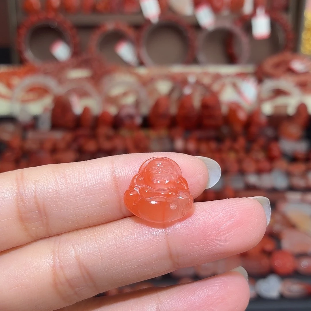 南红玛瑙未镶嵌颈饰小佛公