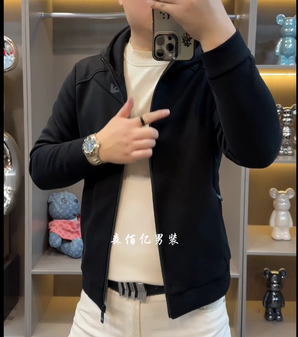 YD88外套秋季高品质男原色连帽休闲运动百搭男款潮流时尚男装