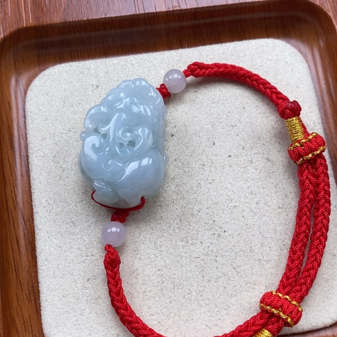 翡翠未镶嵌颈饰如意貔貅手串