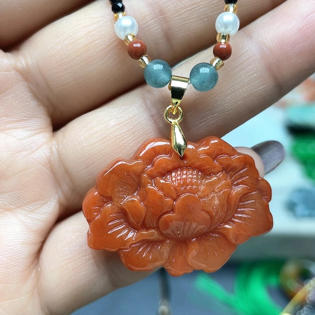 翡翠未镶嵌颈饰项链