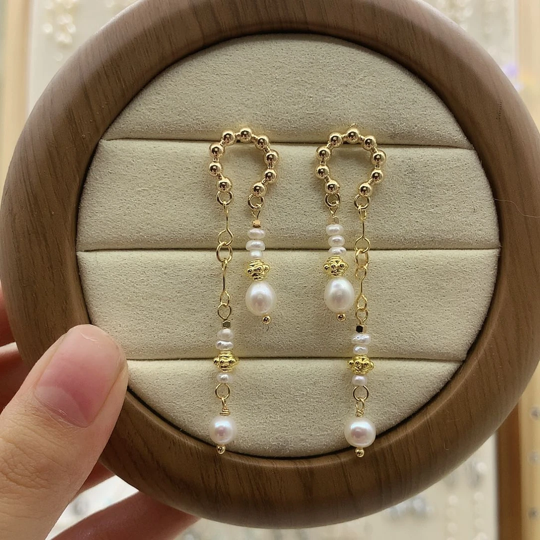 耳饰淡水珍珠银S925镶嵌