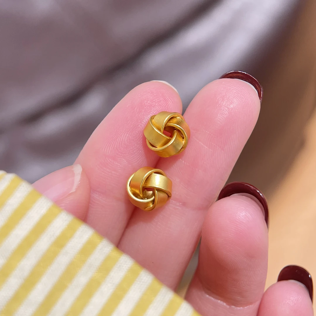 【顺丰包邮 明天到家】大福编织小花法式时尚耳钉小众轻奢耳饰R1728编织风车耳钉