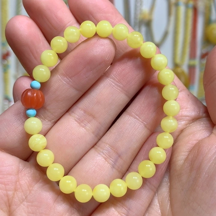 蜜蜡手链未镶嵌6m m