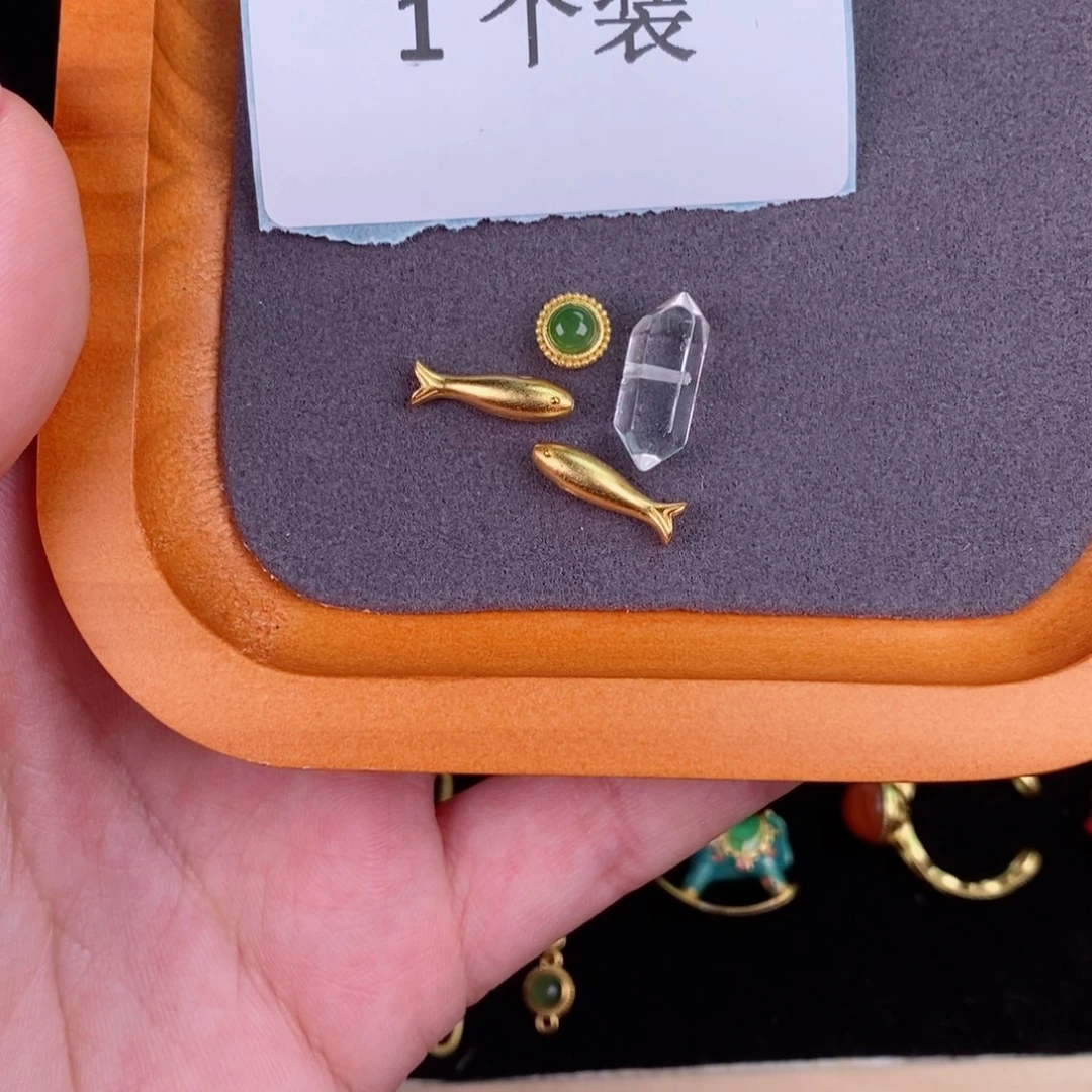 水晶珠宝半成品银S925镀金镶嵌G**ⅰ