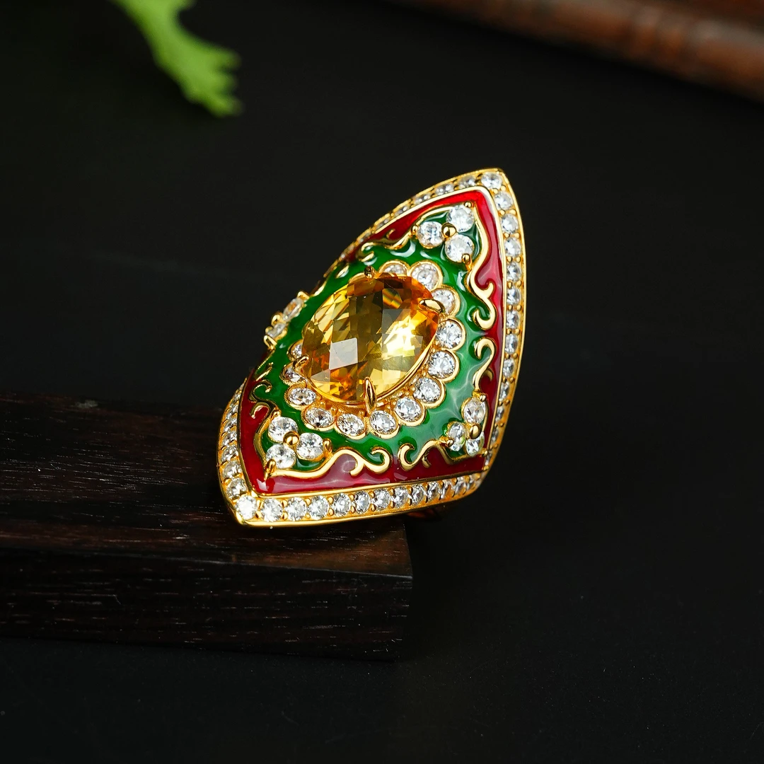 R*黄水晶戒指@YMG05121591@