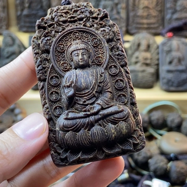 木阿弥陀佛吊坠挂件