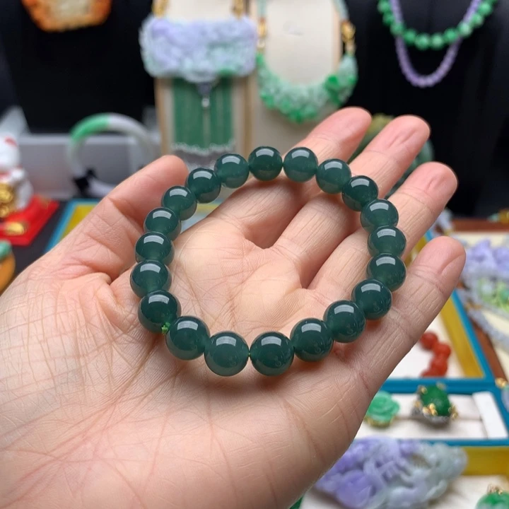 翡翠手链未镶嵌翡翠冰蓝水