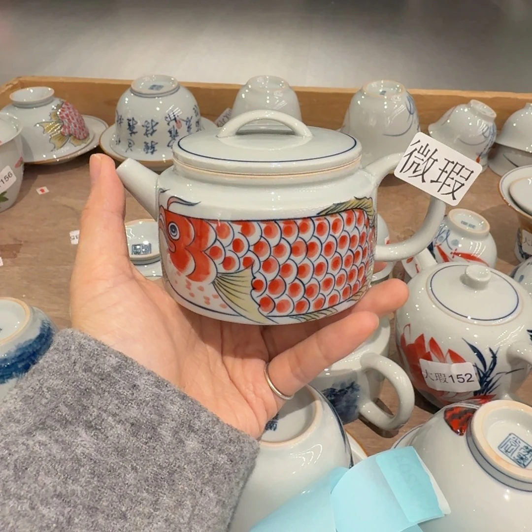 釉下彩纯手绘微瑕