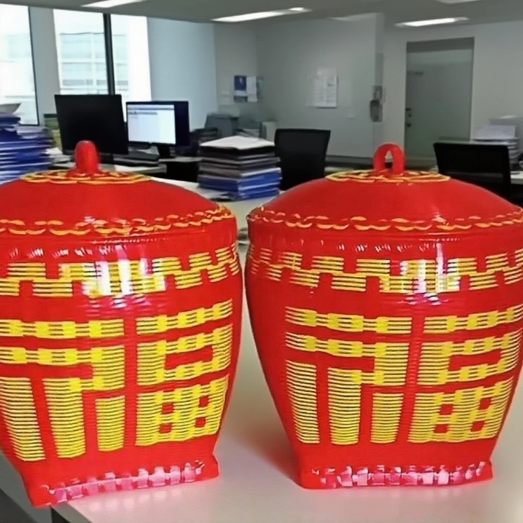 喜庆箩筐大号结婚嫁妆订婚满月进新房拜神筐簸箕编制品喜箩果筐