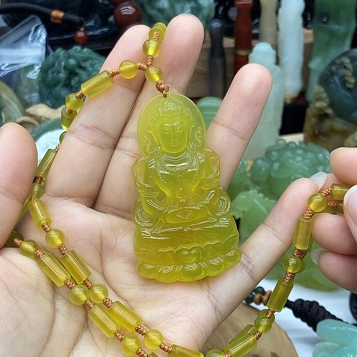 岫玉未镶嵌吊坠挂件