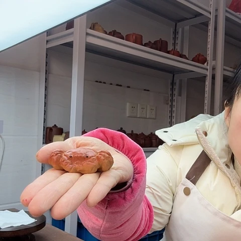 紫砂小螃蟹茶宠茶宠