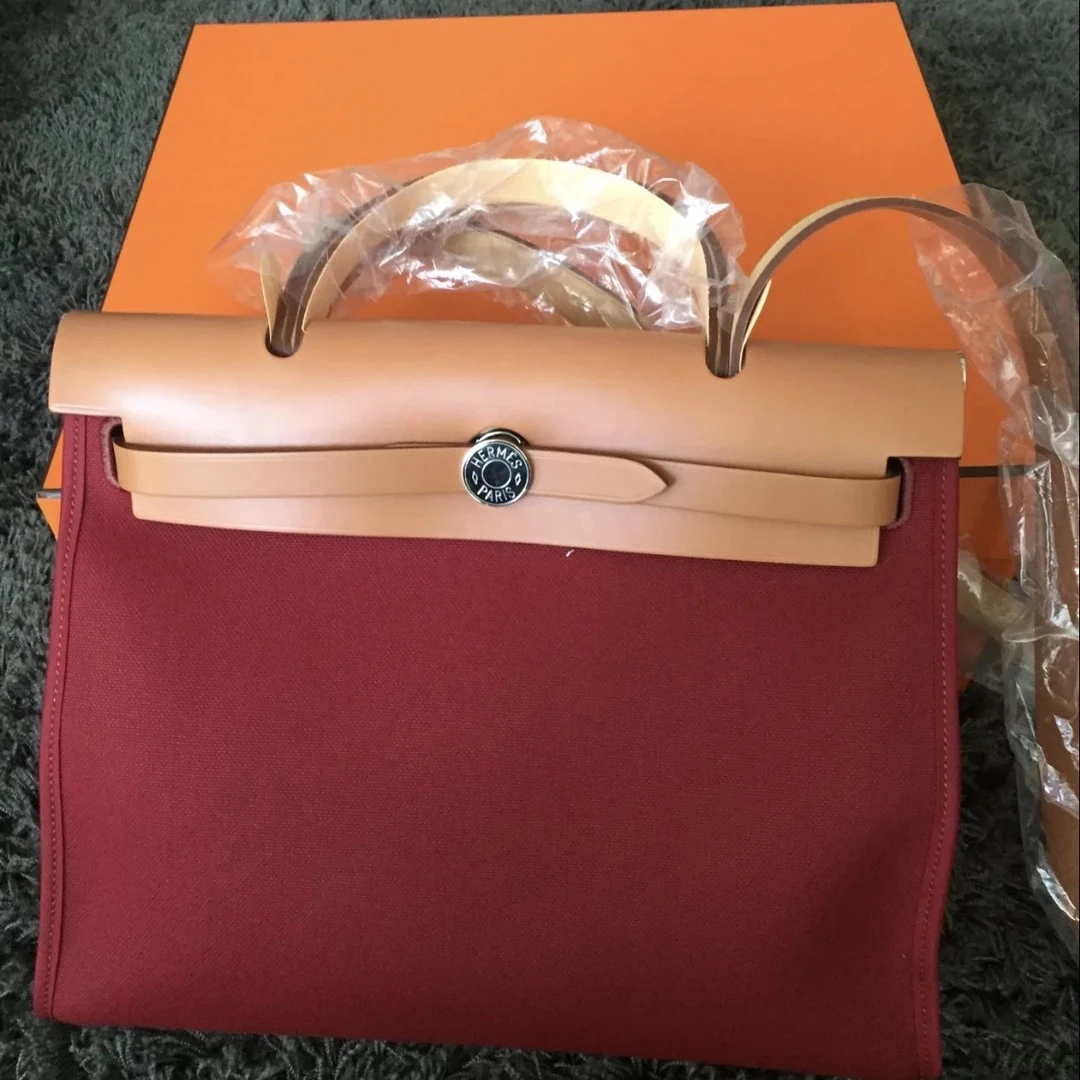 95新 Hermes/爱马仕 爱马仕深红色herbag 25080149-06