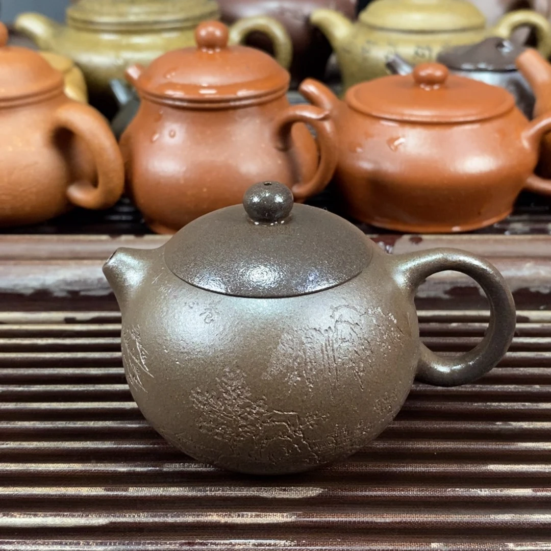 茶壶紫砂宜兴原矿紫砂壶柴烧西施150c