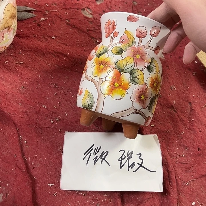 景德镇手绘花盆性价比超高的直播间