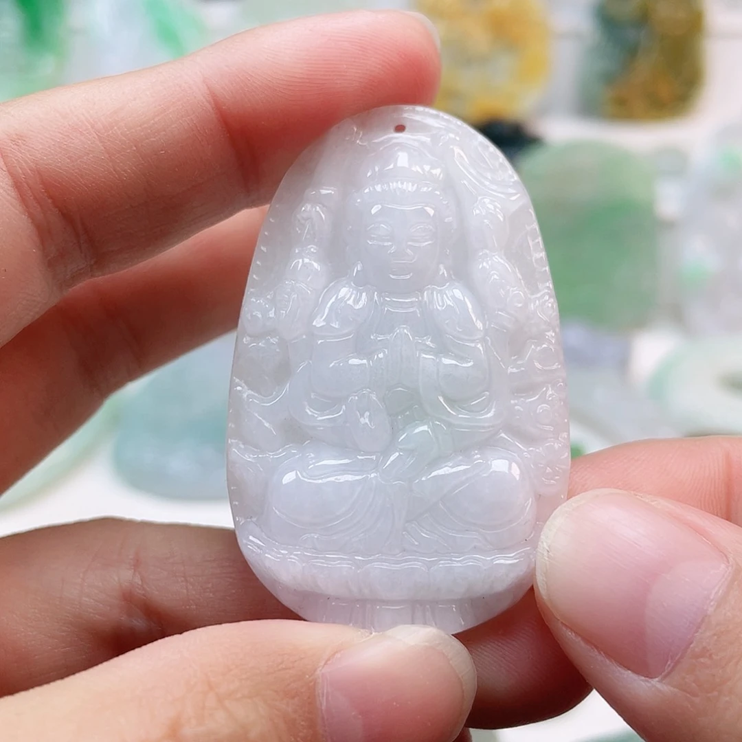 翡翠颈饰未镶嵌千手