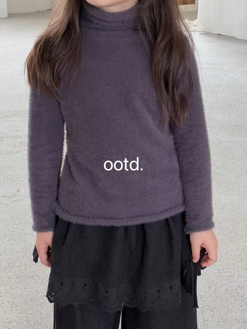 OOTD-909-儿童韩系百搭仿貂毛衣（秋冬款）