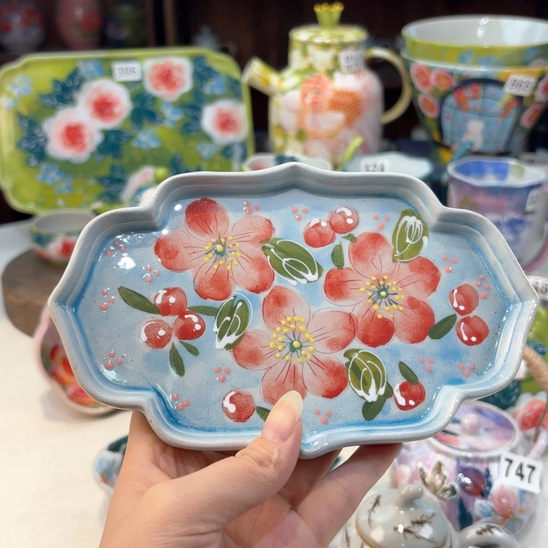 景德镇手绘高温釉下彩陶瓷茶具