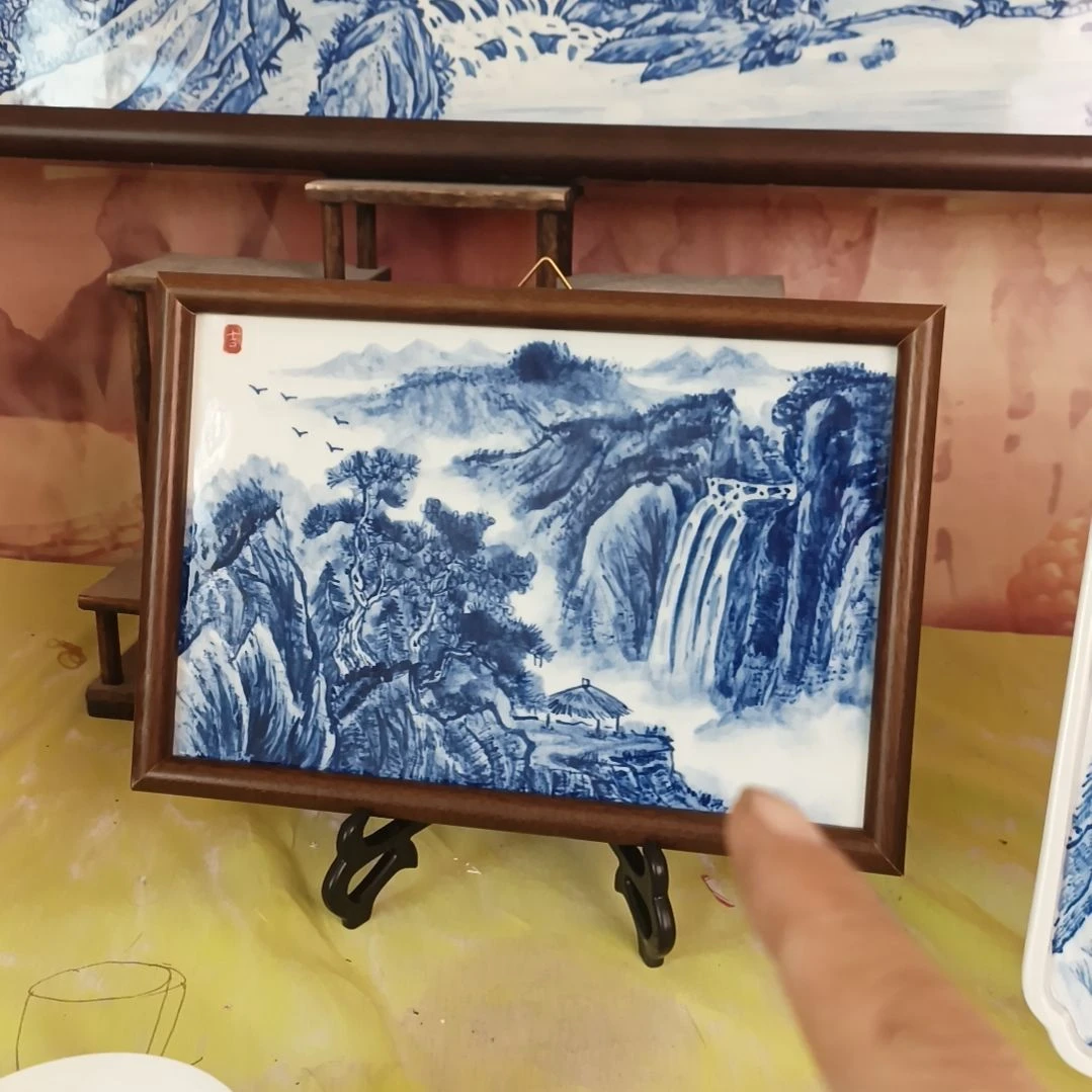 喇****景德镇手绘釉下彩手绘
