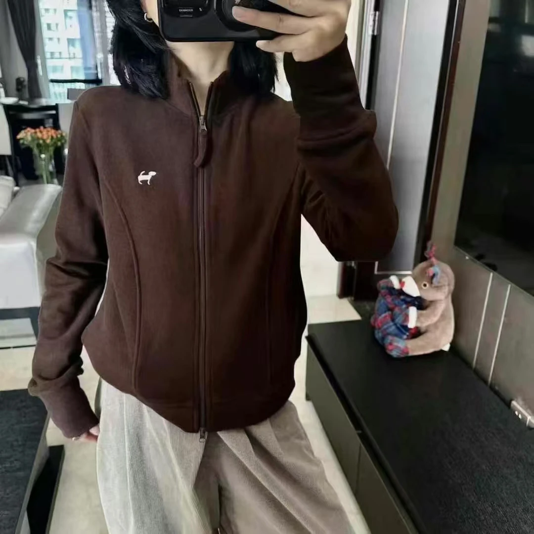 深圳南油澳绒拉链女卫衣保暖加厚款立领
