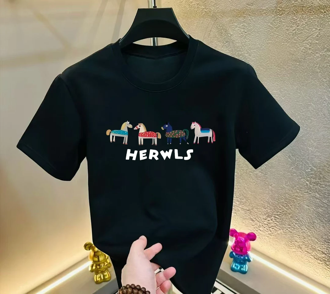 D粉丝福利新款潮流百搭短袖男女同款情侣半袖夏季圆领印花T恤