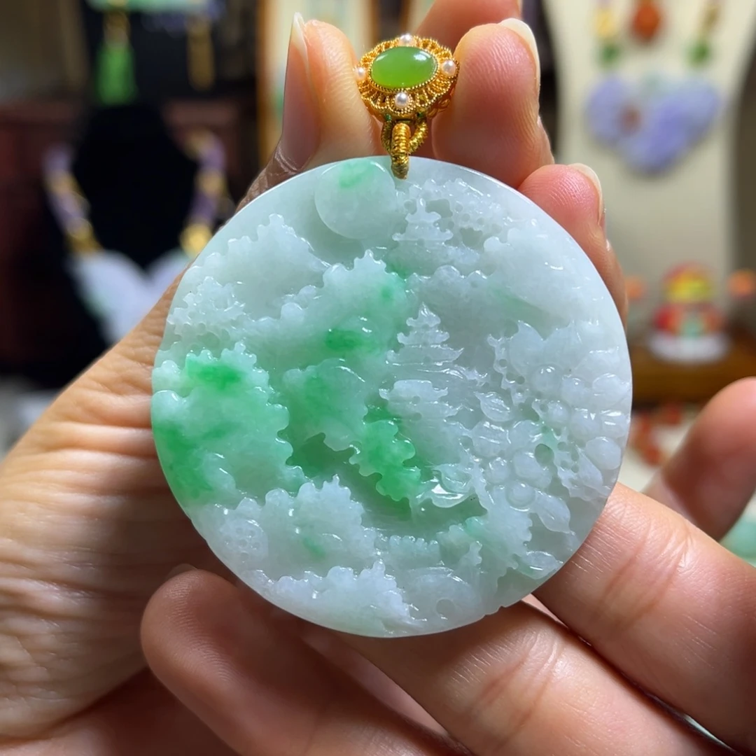 翡翠未镶嵌颈饰天然翡翠