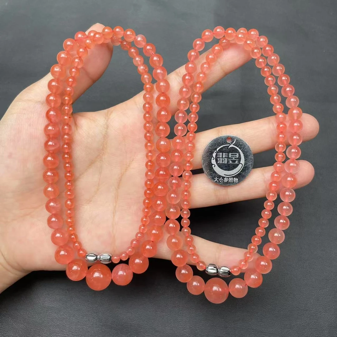 翡昱-N21-45780-721-南红珠链颈饰/约3-11+/约80颗/-多样性发其一