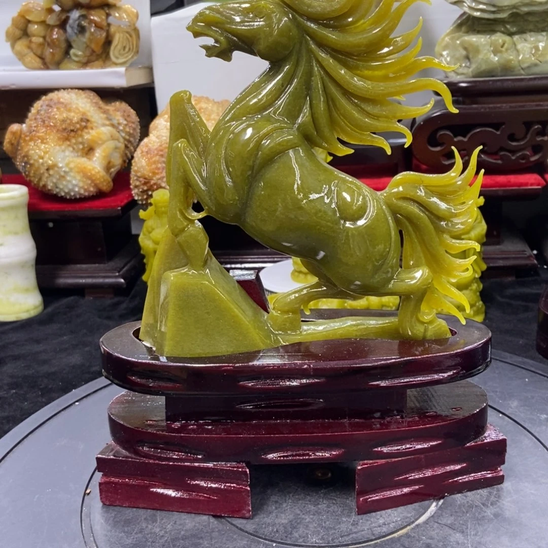 石材天然岫岩玉摆件