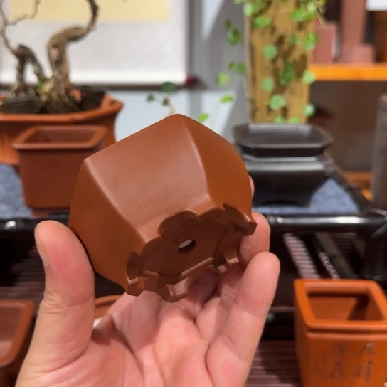 素***室紫砂花盆全手工制作