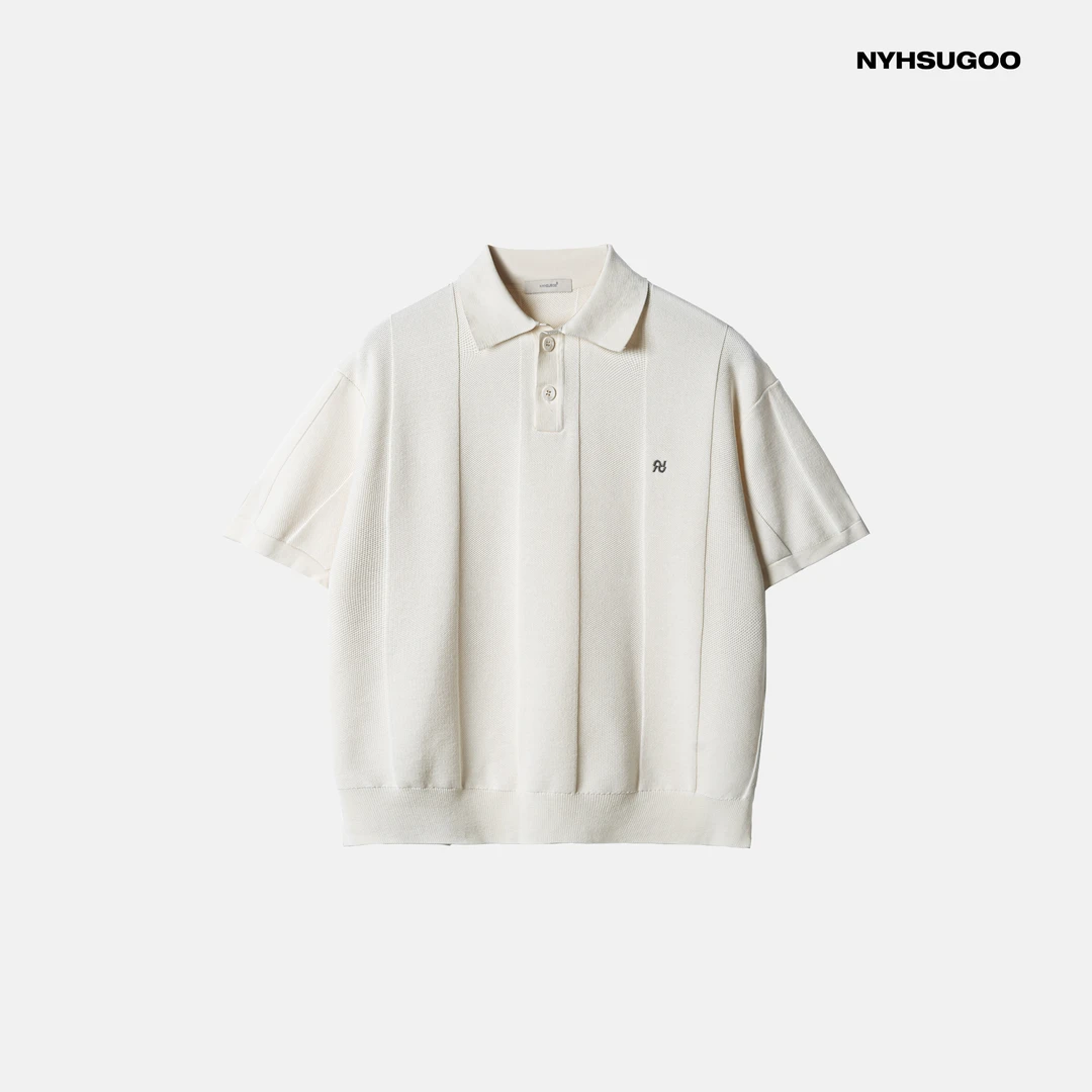 NYHSUGOO/南乙3603夏季致橡树定制色针织POLO衫男士透气织法