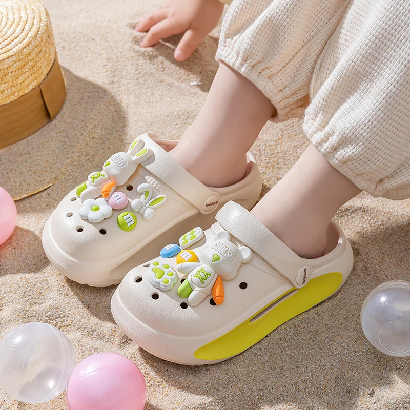 儿童拖鞋女童洞洞鞋夏季居家洗澡防滑中大童宝宝小男孩外穿凉拖鞋