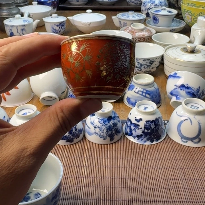 青花瓷器杯子茶具