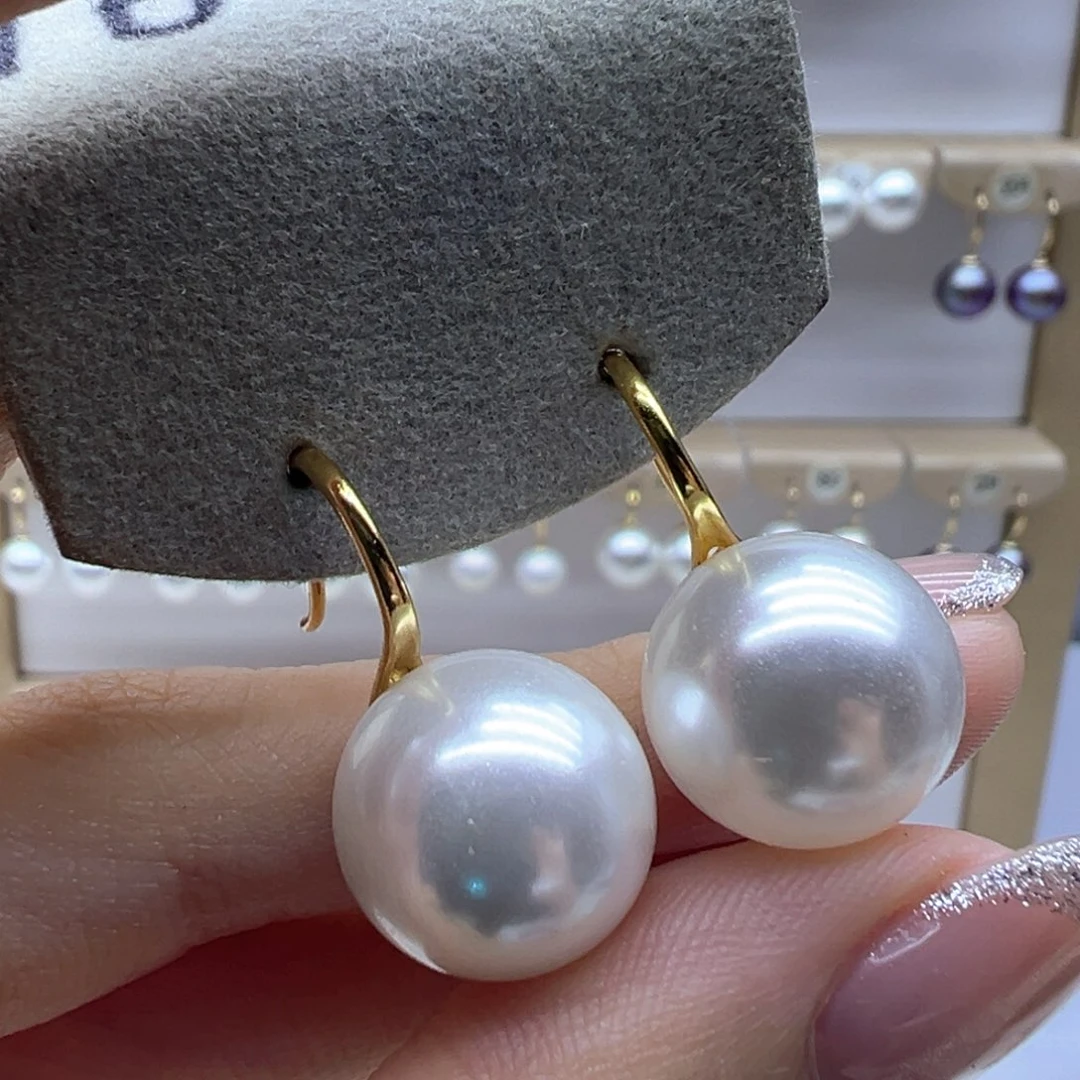 银S925镶嵌淡水珍珠耳饰