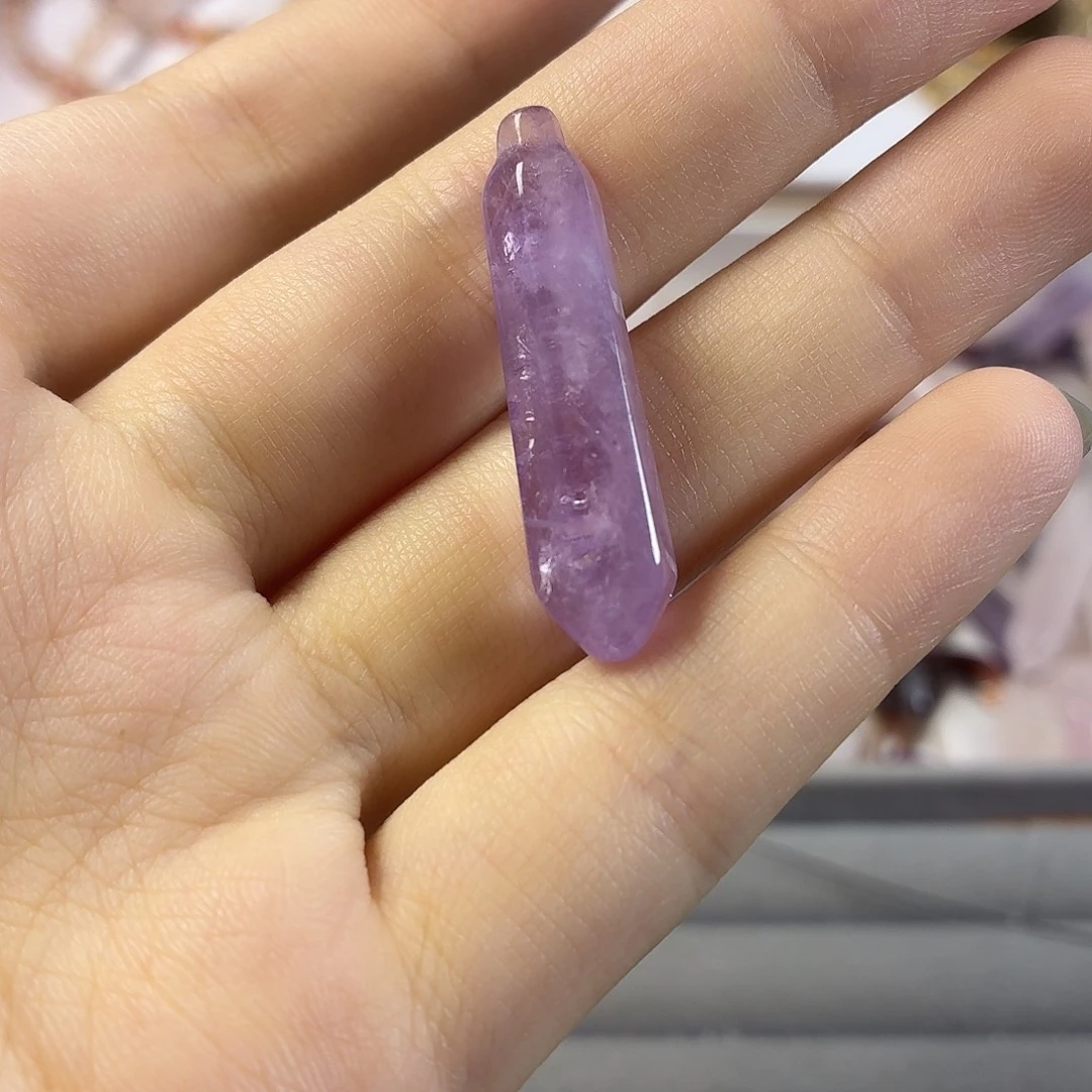 水晶手链银S925镶嵌熏衣草打孔联系客服主播