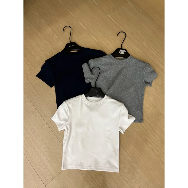 【娇娇私服定制】新款休闲净版简约短袖T恤（衣长42）80116#