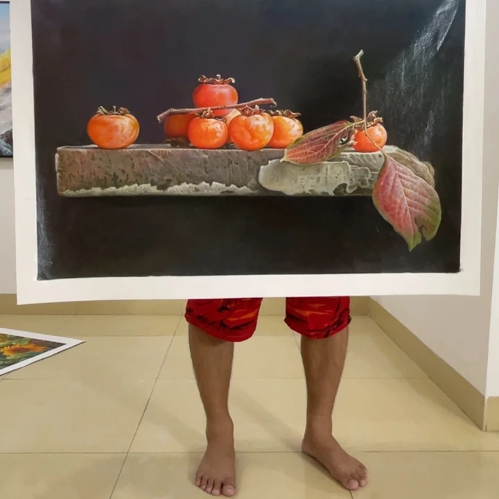 油画书香渡画事事如意