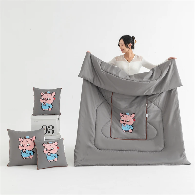 抱枕被子两用多功能四季汽车载沙发折叠靠枕午休睡二合一空调被子