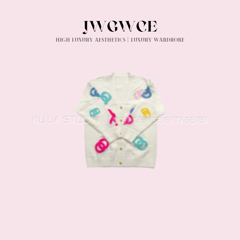 【Baby恩】F035轻奢羊毛混纺针织上衣外套女装