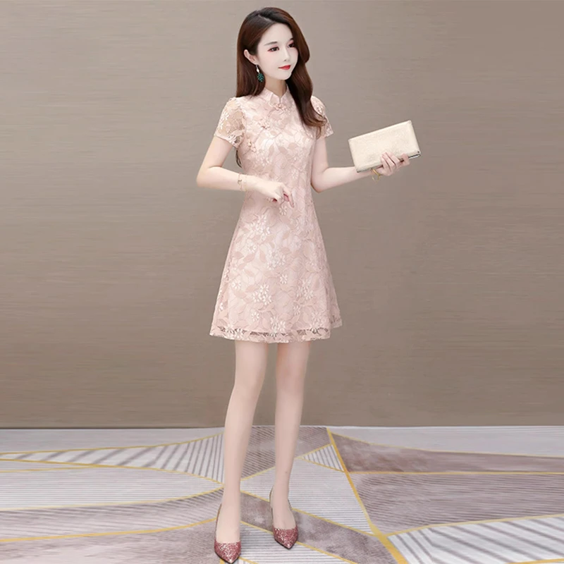 喜婆婆婚宴连衣裙女夏2025新款年轻高端气质妈妈日常可穿旗袍裙子