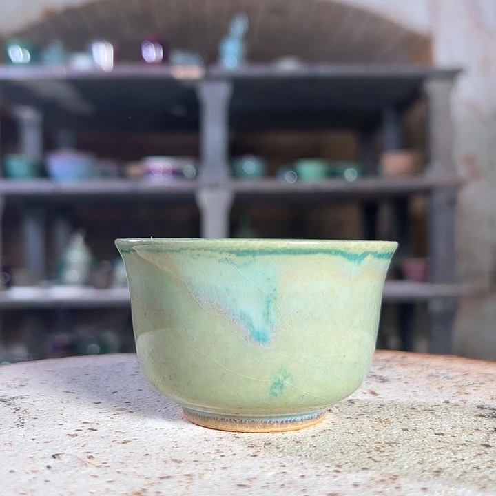 瓷片钧瓷小摆件杯子52