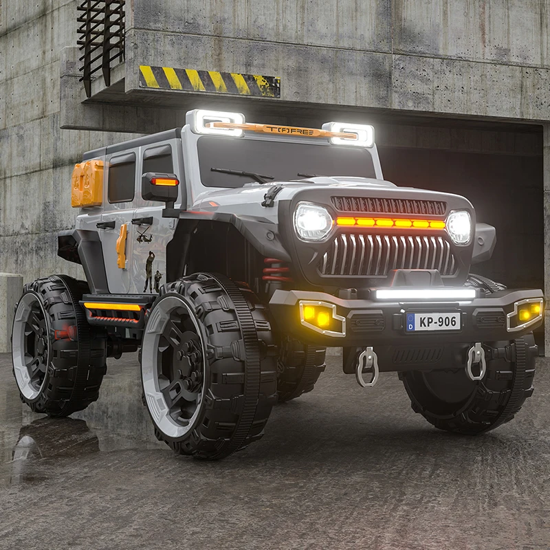 【大款牧马人】儿童电动汽车儿童遥控汽车可坐大人蓝牙音乐