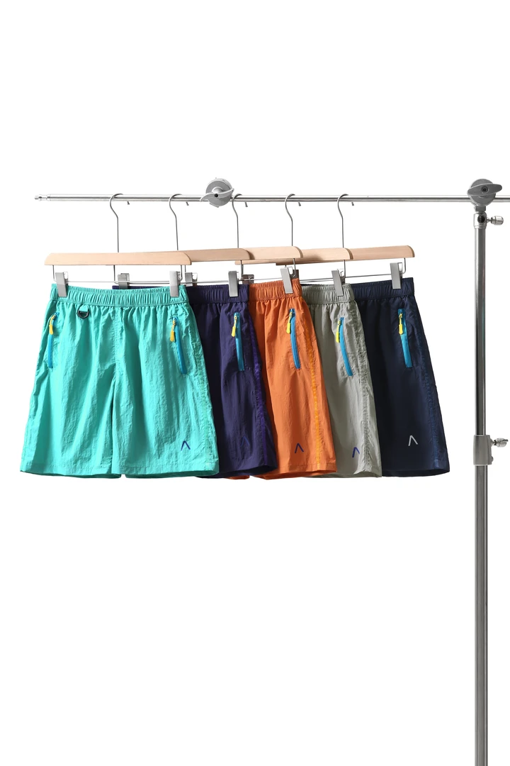 【凉皮短裤】防泼水透气速干可收纳撞色拉链五分裤显瘦