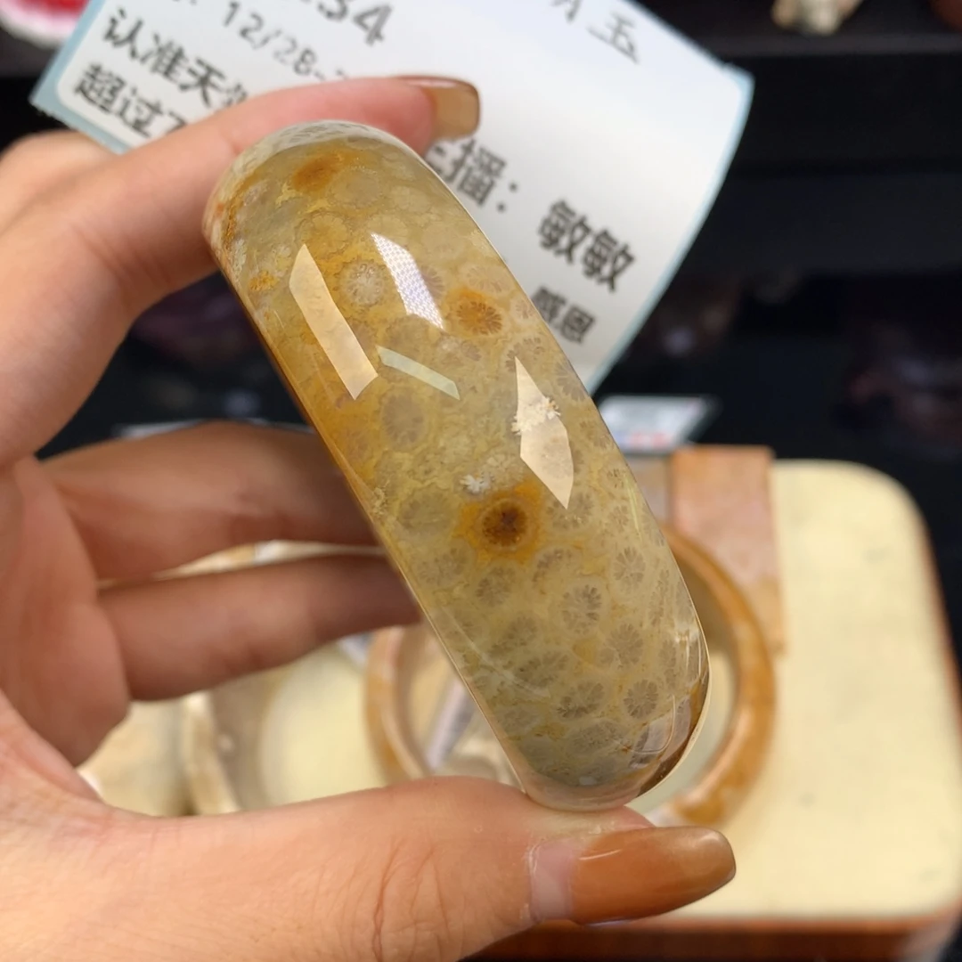 茉***莉硅化珊瑚（珊瑚玉）未镶嵌颈饰