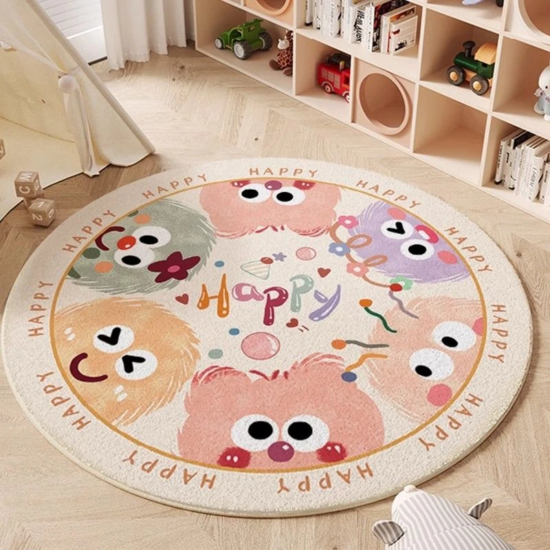 圆形客厅沙发茶几卧室摇椅转椅垫房间地垫卡通儿童地垫卧室地毯