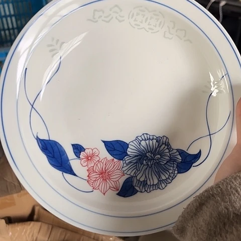 瓷其他8寸手绘盘一个