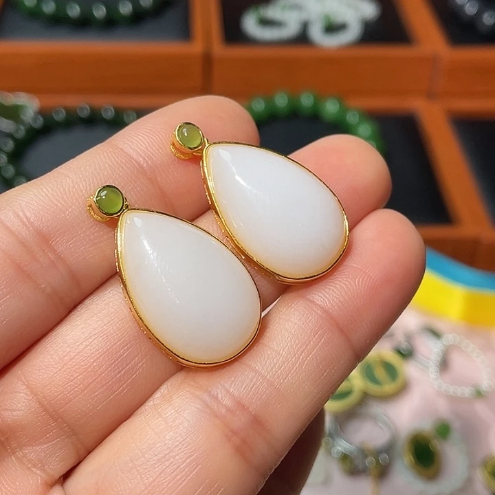 和田玉银S925镶嵌颈饰多样性发货拍一发一