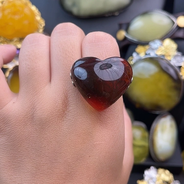 琥珀银S925镶嵌裸石