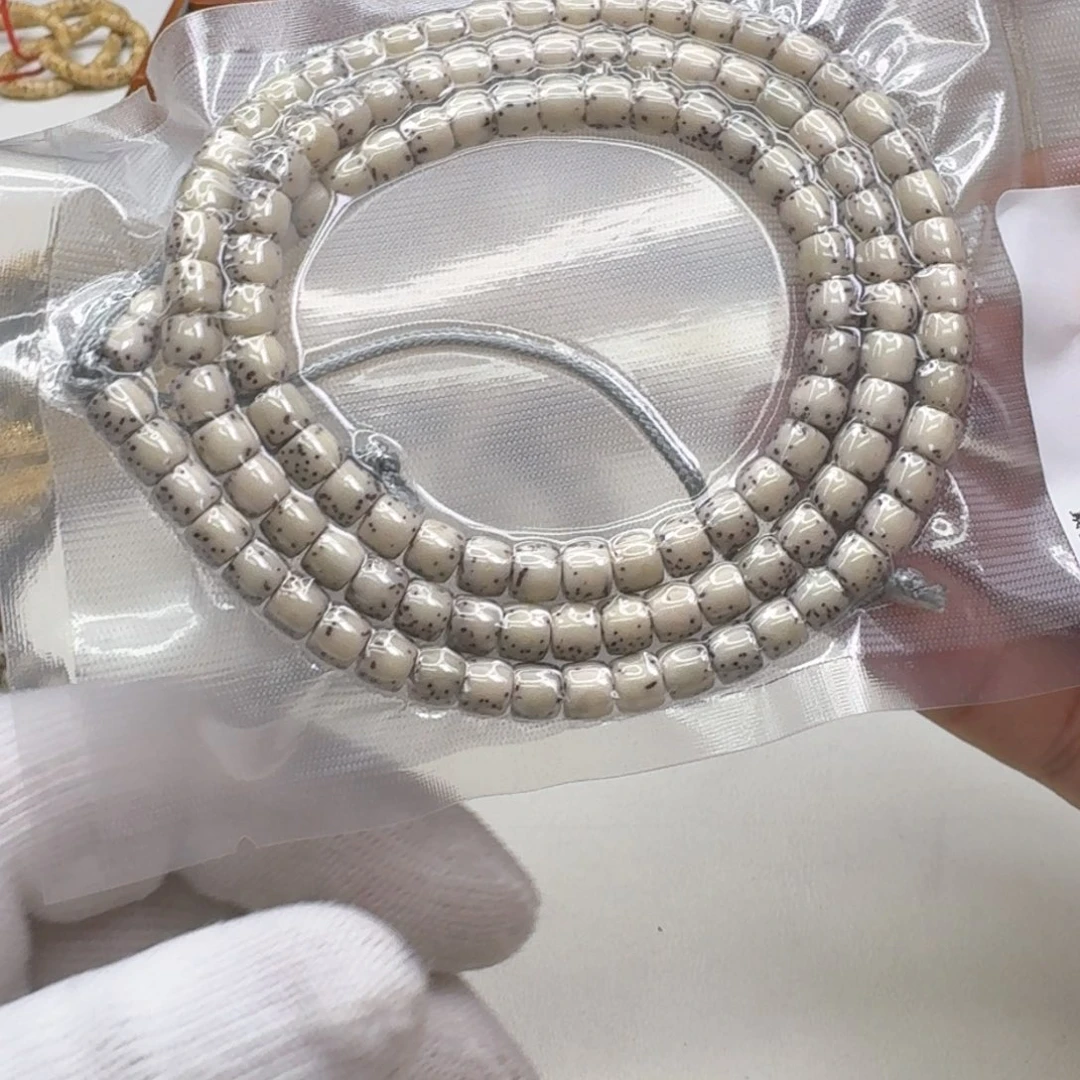 星月菩提手串37创世糯冰石玉河豚6直切108