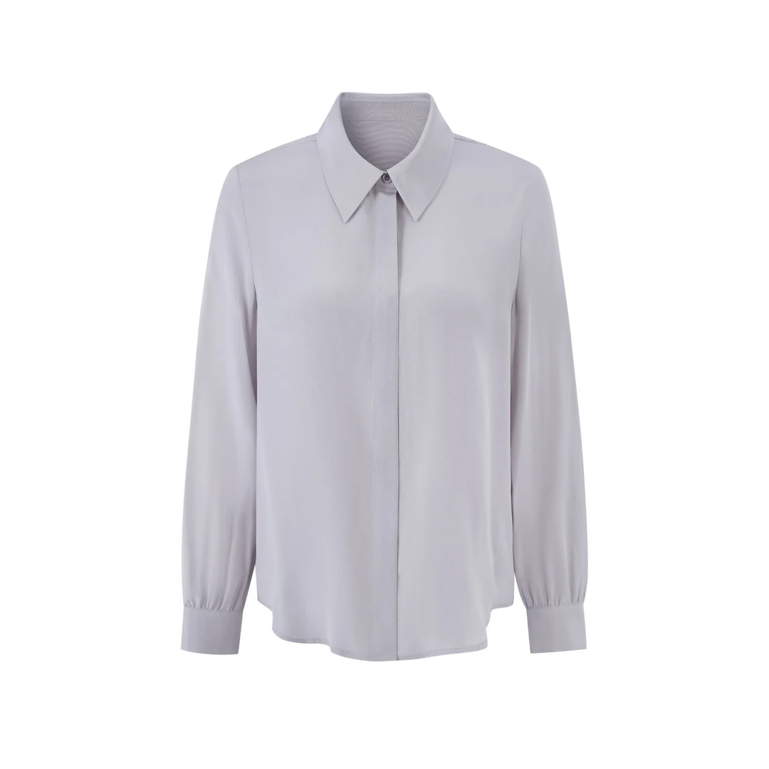 2025早春新款【100%桑蚕丝重绉】桑蚕丝高端衬衫上衣5191-1