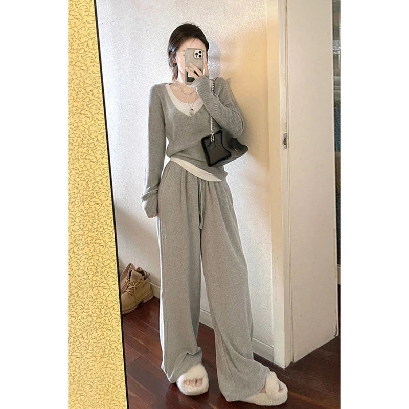 跟潮流交朋友~秋冬2025新款茶系一整套早秋微胖温柔炸街奶乖套装